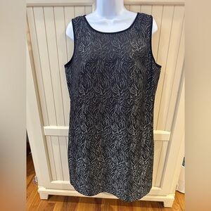 Nine West size 12 black & silver sleeveless dress